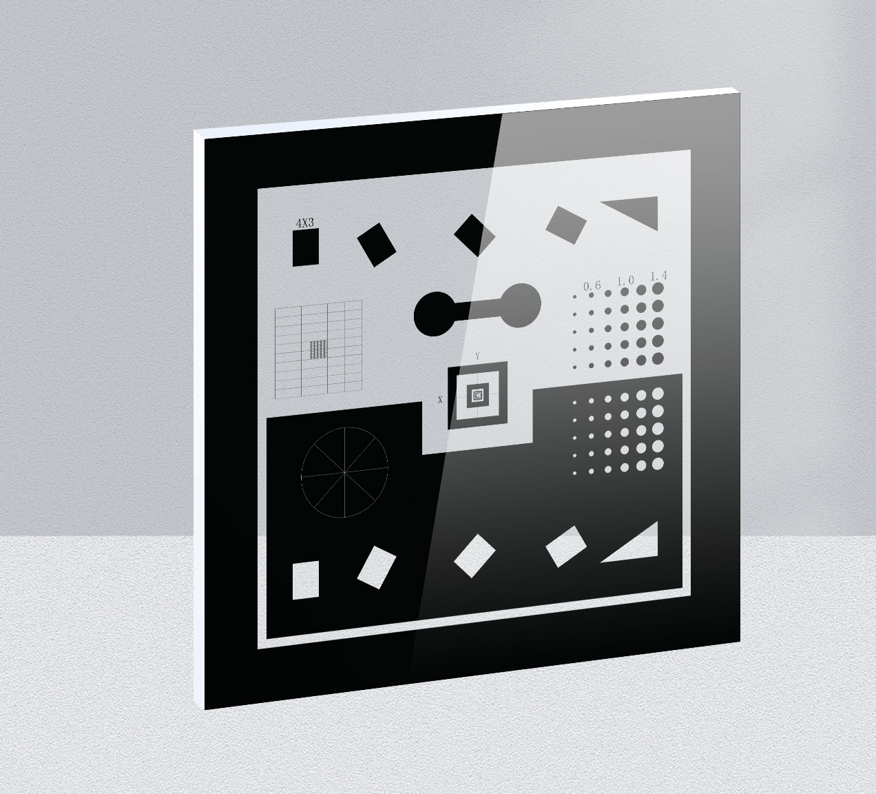 Two-dimensional calibration board