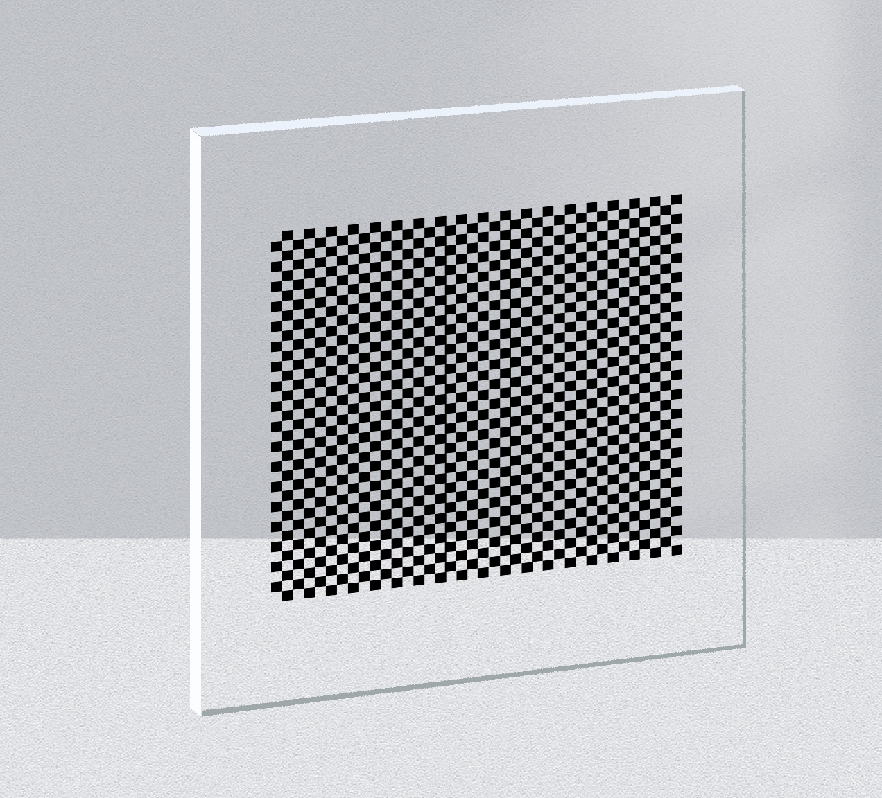 Transmission lithography glass calibration board
