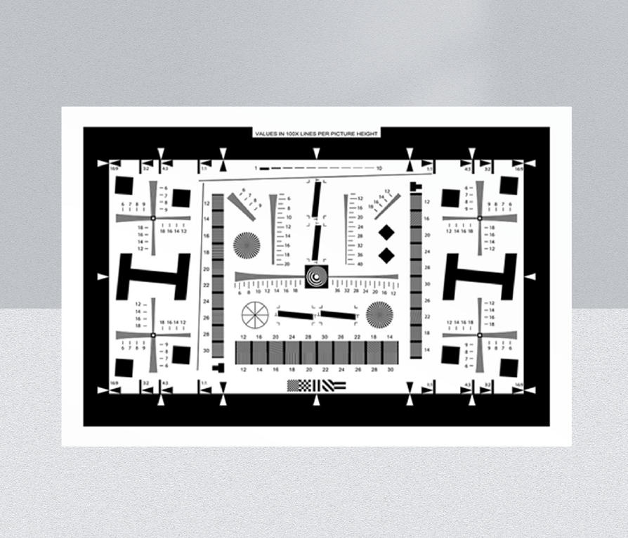 ISO 12233 Standard Image Resolution Test Card 2000 Line